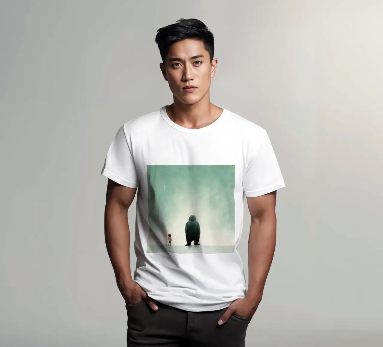 Gorilla minimo 4 t-shirt da Minimal Animal Art
