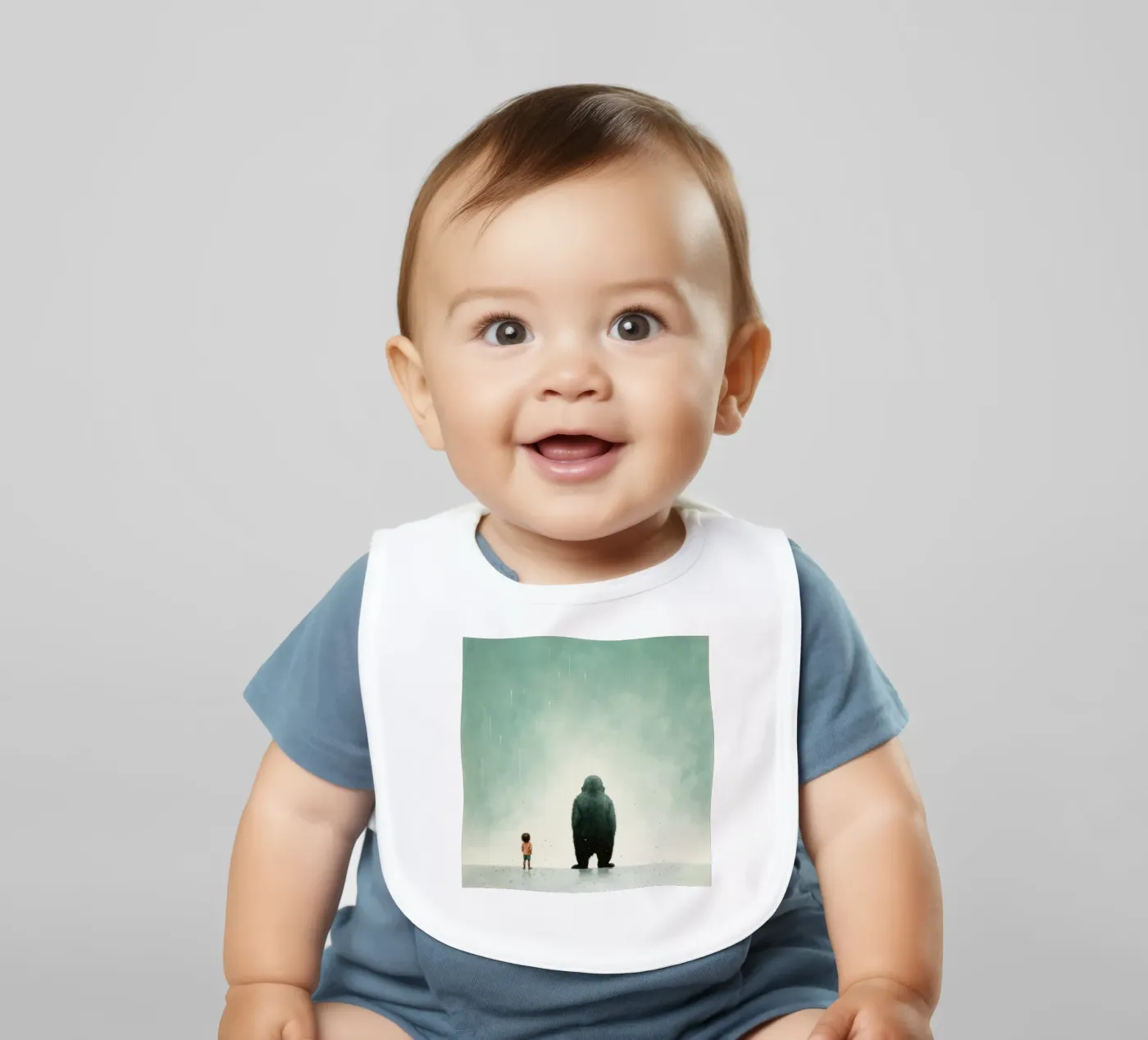 Gorille minimal bavoir de Minimal Animal Art