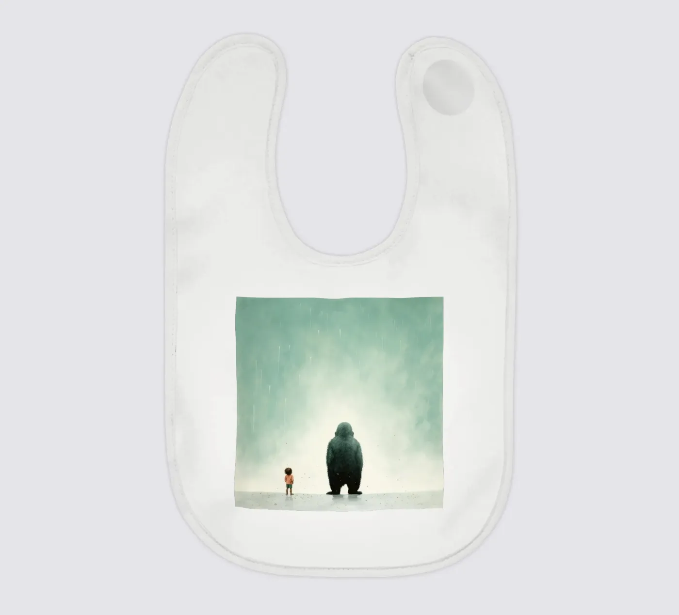 Gorille minimal bavoir de Minimal Animal Art