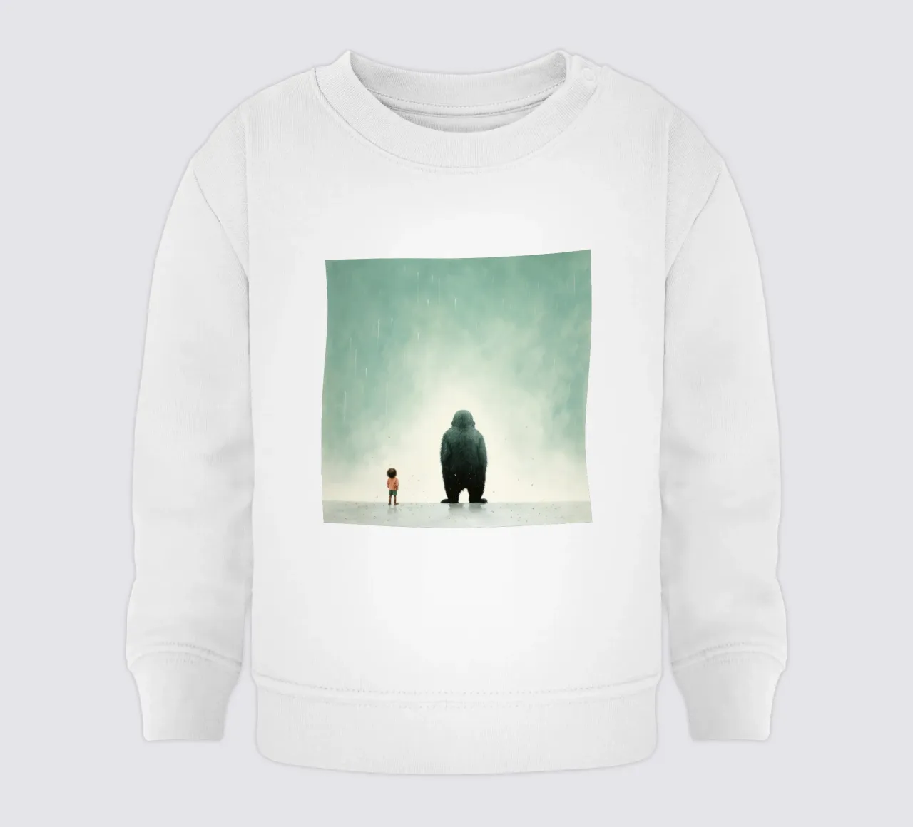 Gorilla minimo 4 felpa neonato da Minimal Animal Art