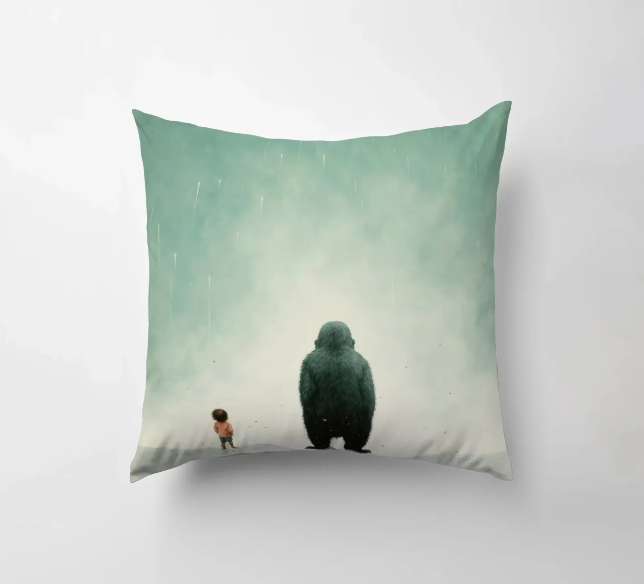 Gorilla minimo 4 cuscino da Minimal Animal Art