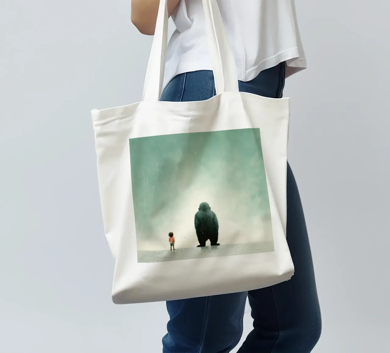 Gorilla minimo 4 borsa in juta da Minimal Animal Art