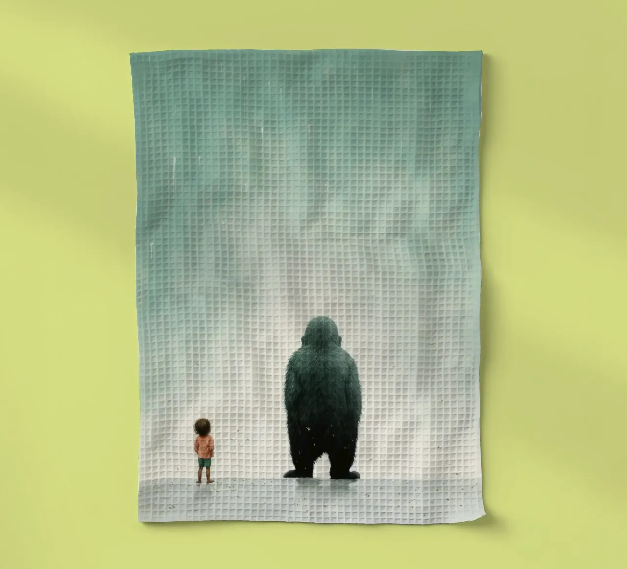 Gorilla minimo 4 canovaccio da cucina da Minimal Animal Art