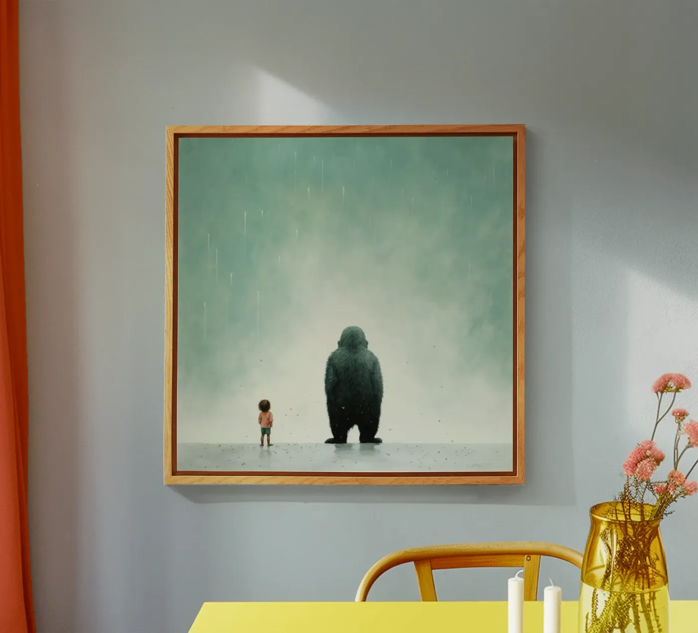 Minimal Gorilla acrylic glass by Minimal Animal Art