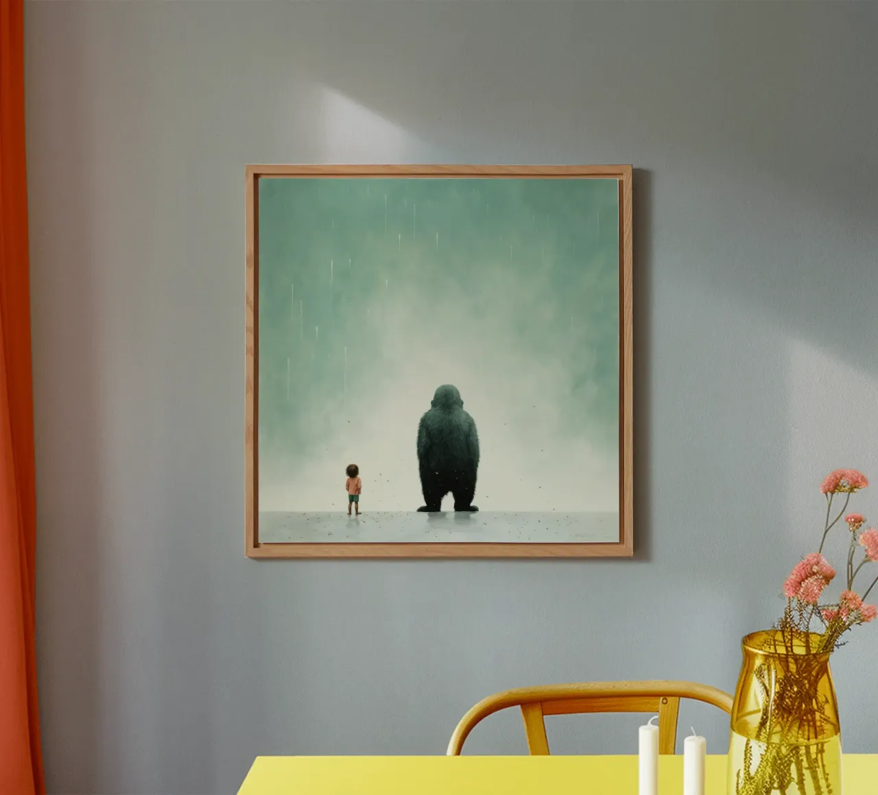Gorilla minimo 4 alluminio dibond da Minimal Animal Art