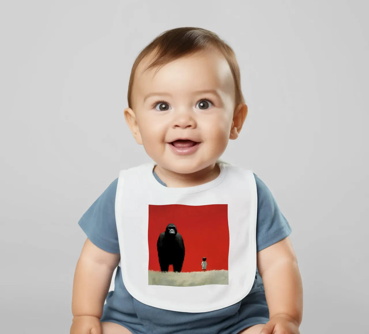 Minimo Gorilla bavaglino da Minimal Animal Art