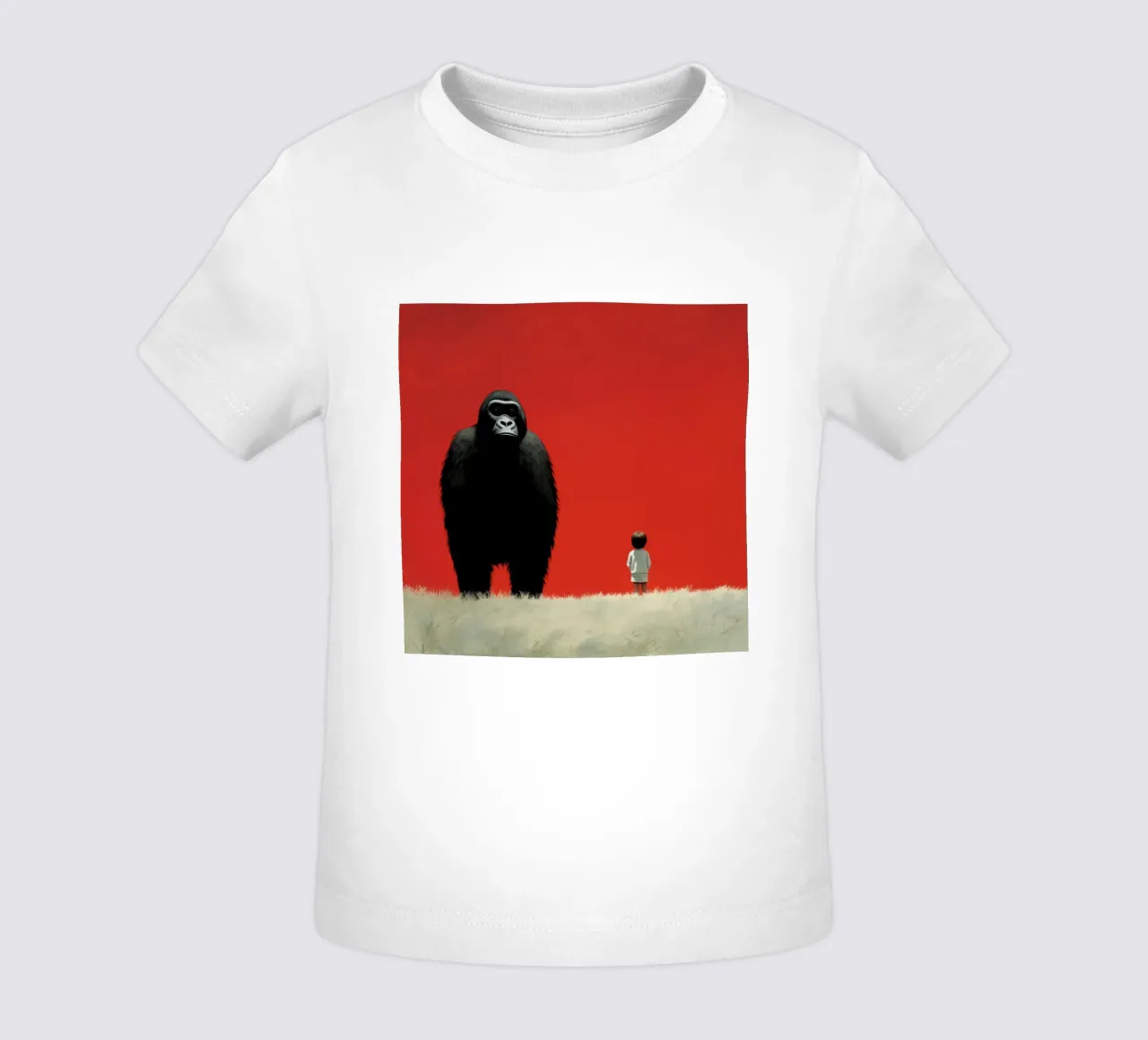 Gorilla Minimo 1 maglietta neonato da Minimal Animal Art