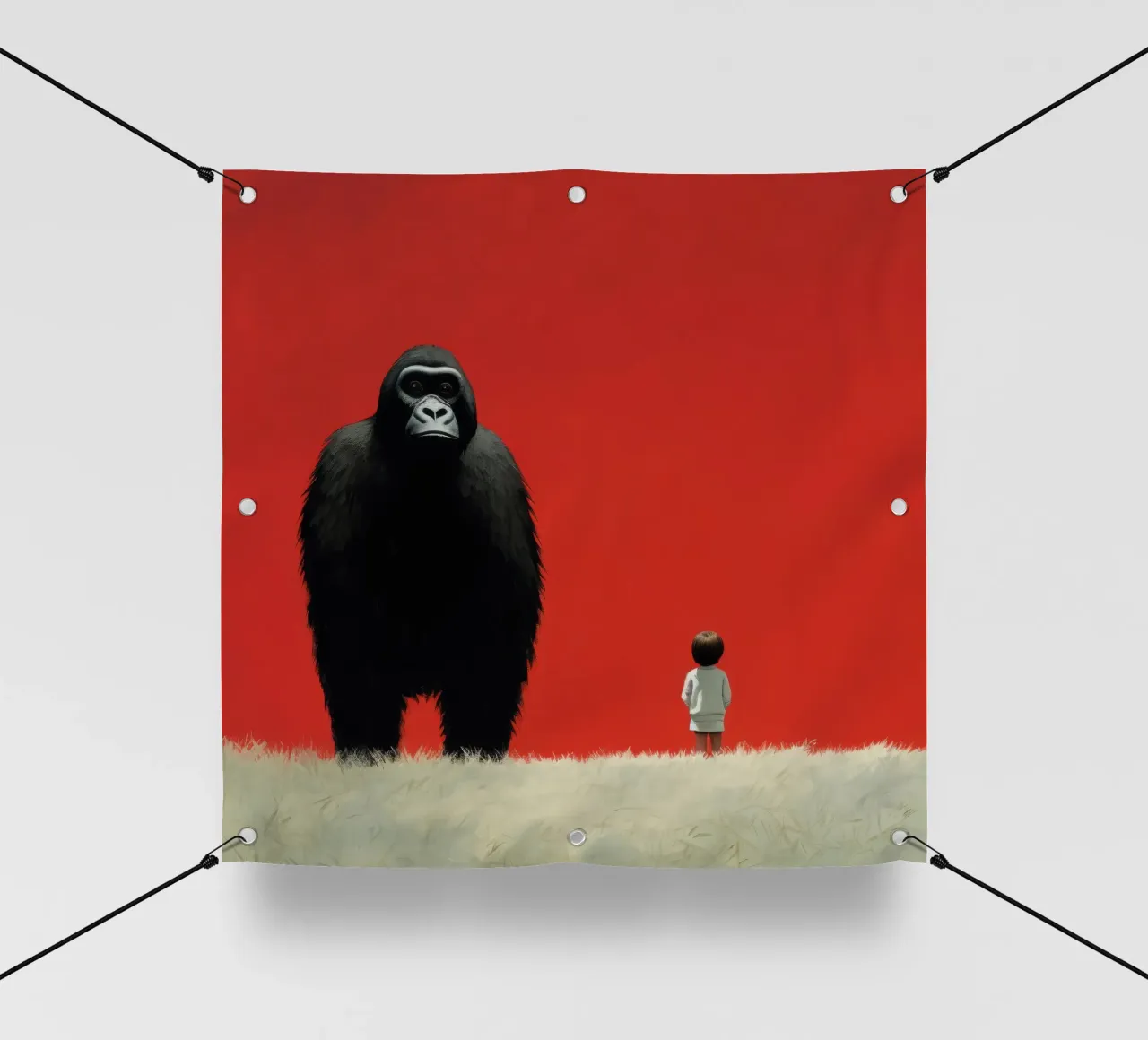 Gorilla Minimo 1 telo in pvc da Minimal Animal Art