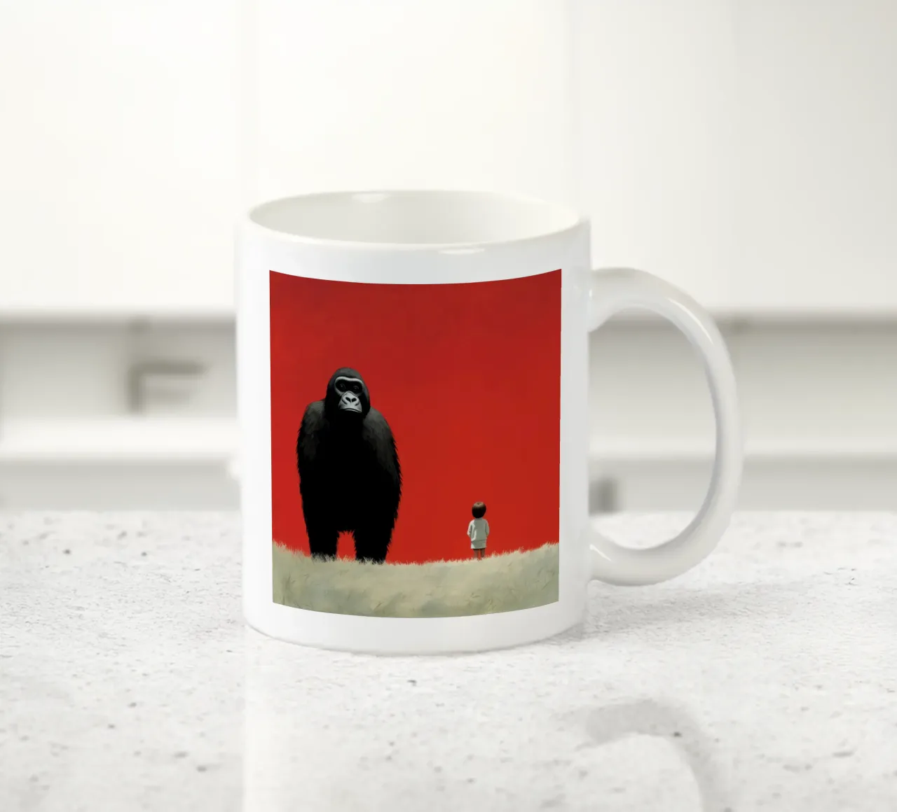 Gorilla Minimo 1 tazza in ceramica da Minimal Animal Art