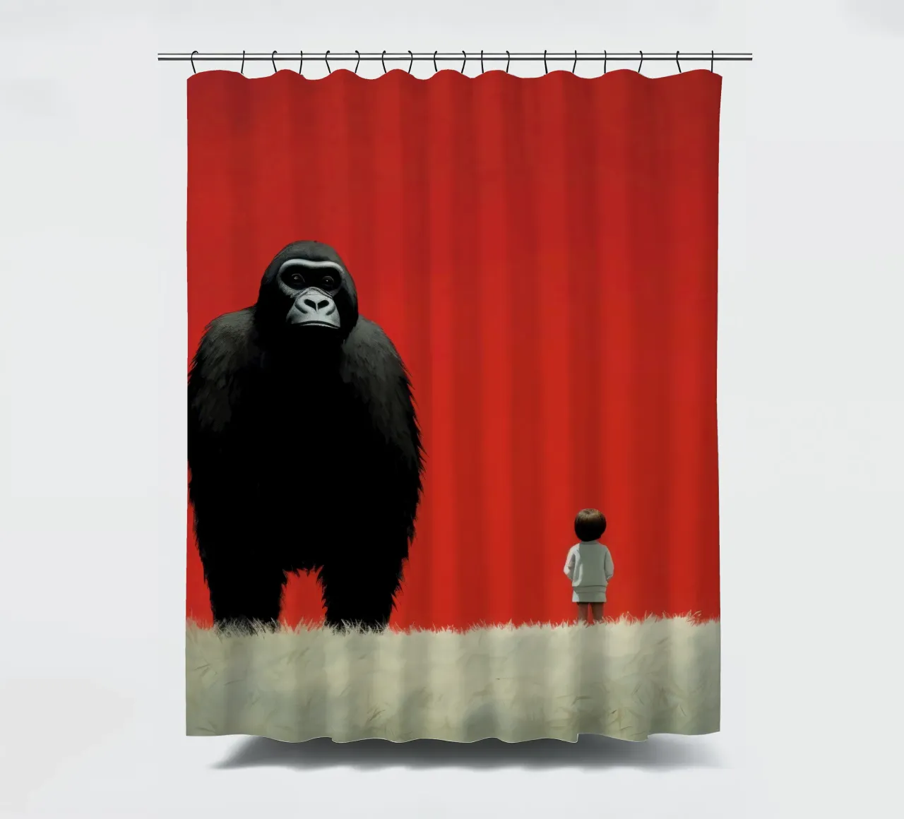 Gorilla Minimo 1 tenda da doccia da Minimal Animal Art