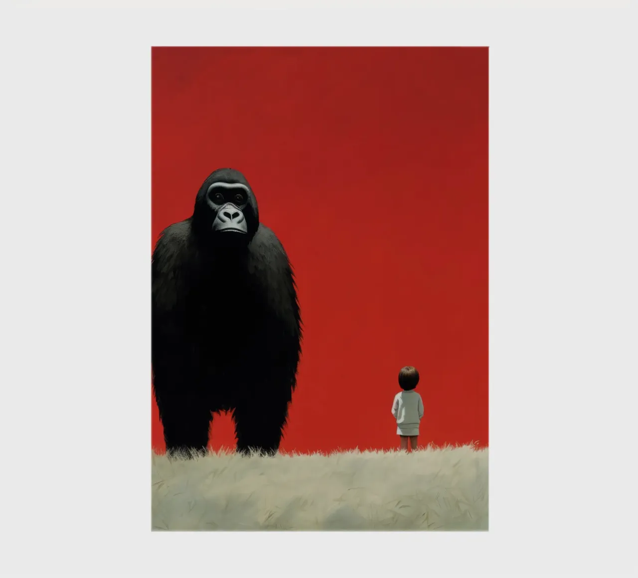 Minimal-Gorilla 1 Notizbuch von Minimal Animal Art