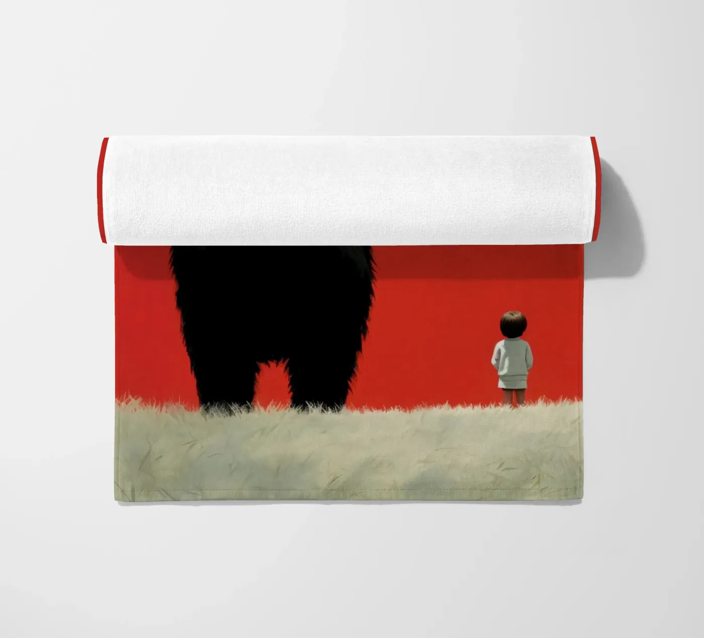 Minimaal Gorilla strandhanddoek van Minimal Animal Art