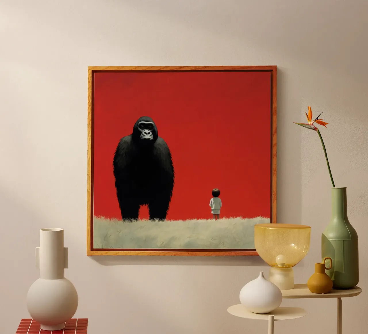 Minimo Gorilla plexiglass da Minimal Animal Art