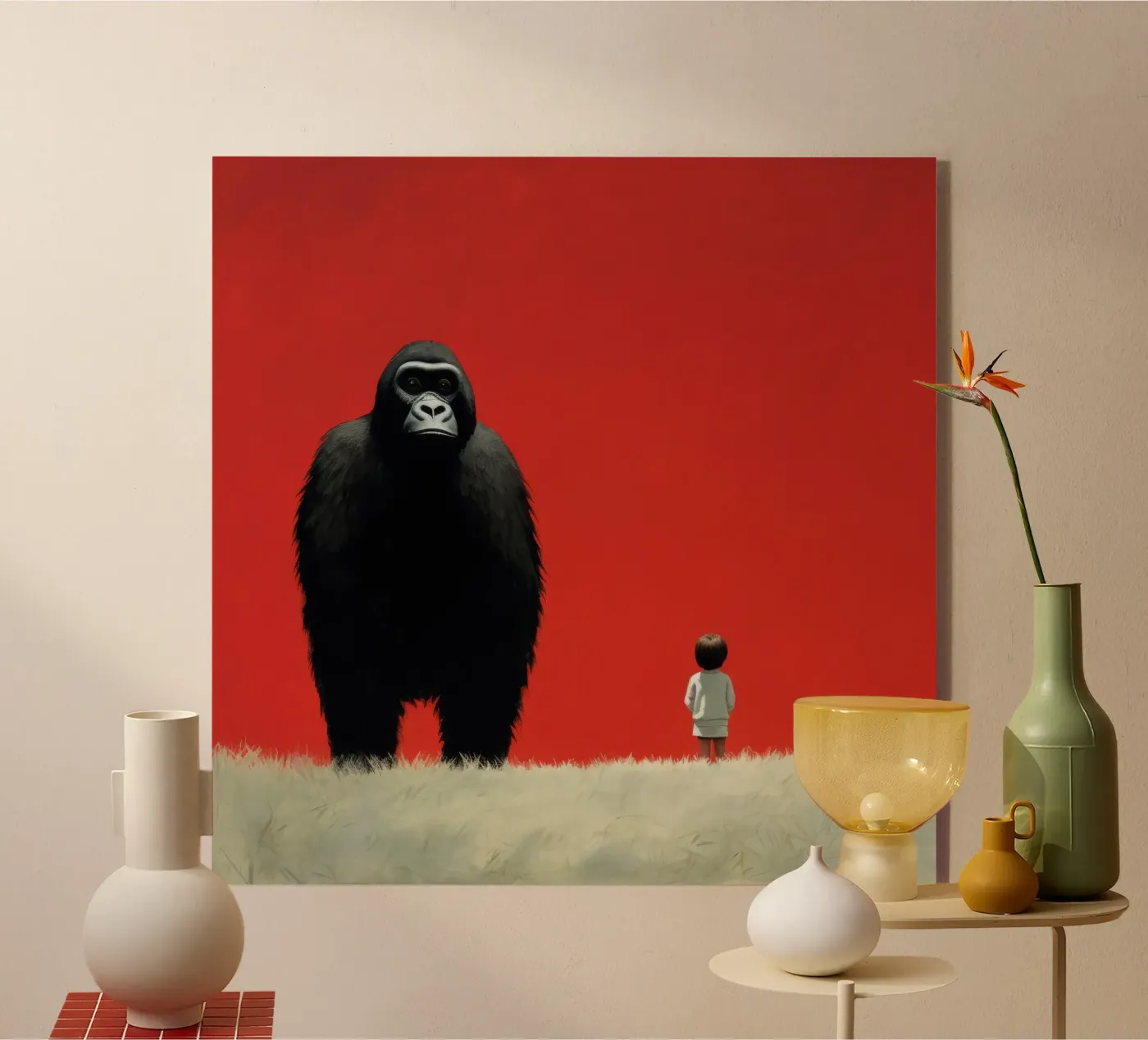 Minimal Gorilla plexiglass da Minimal Animal Art
