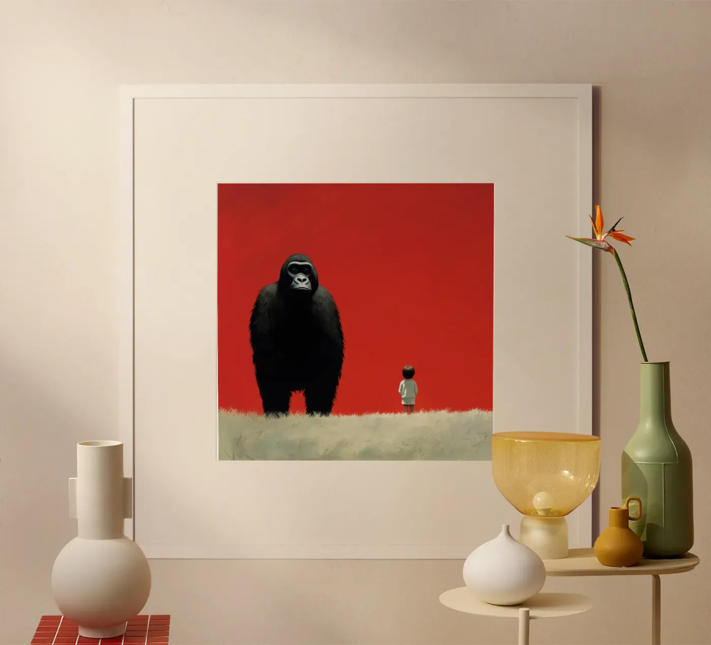 Minimo Gorilla poster da Minimal Animal Art