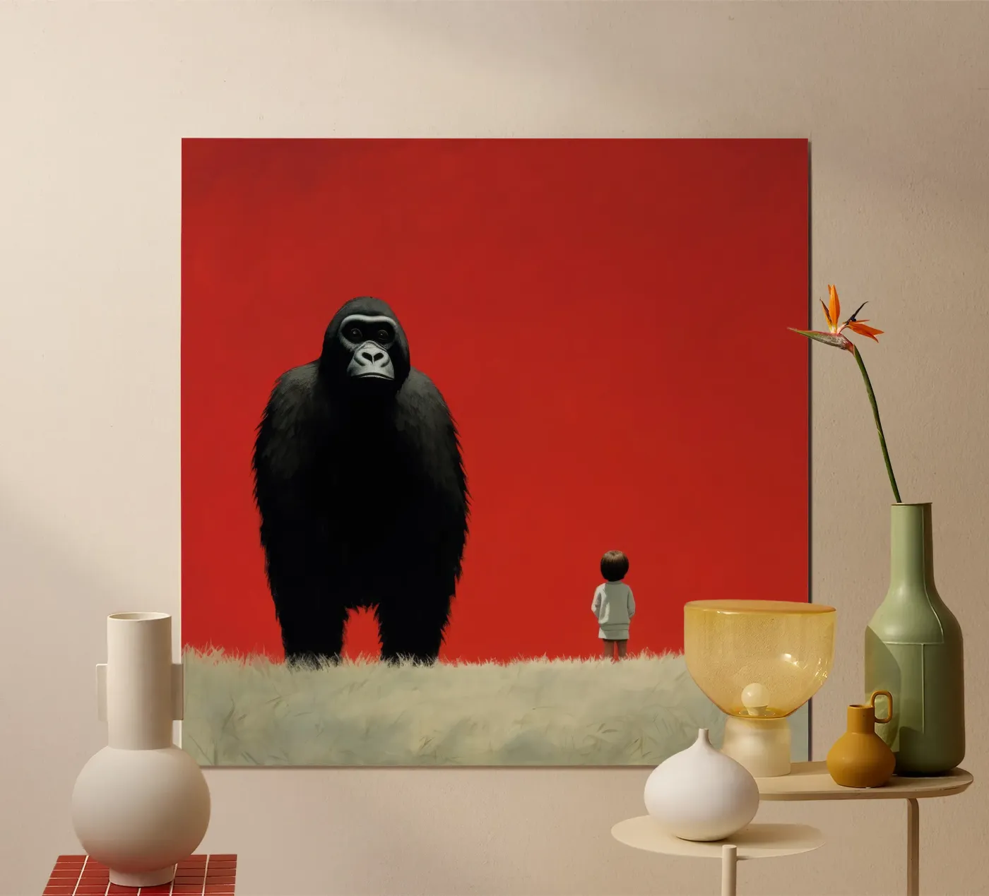 Minimo Gorilla poster da Minimal Animal Art
