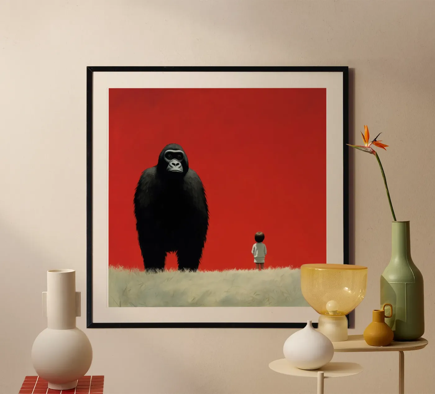 Minimo Gorilla poster da Minimal Animal Art