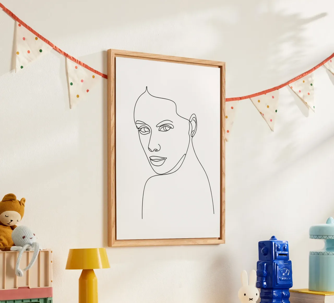 Disegno minimalista di una donna su una sola linea | Arte astratta moderna plexiglass da Viv Line Art