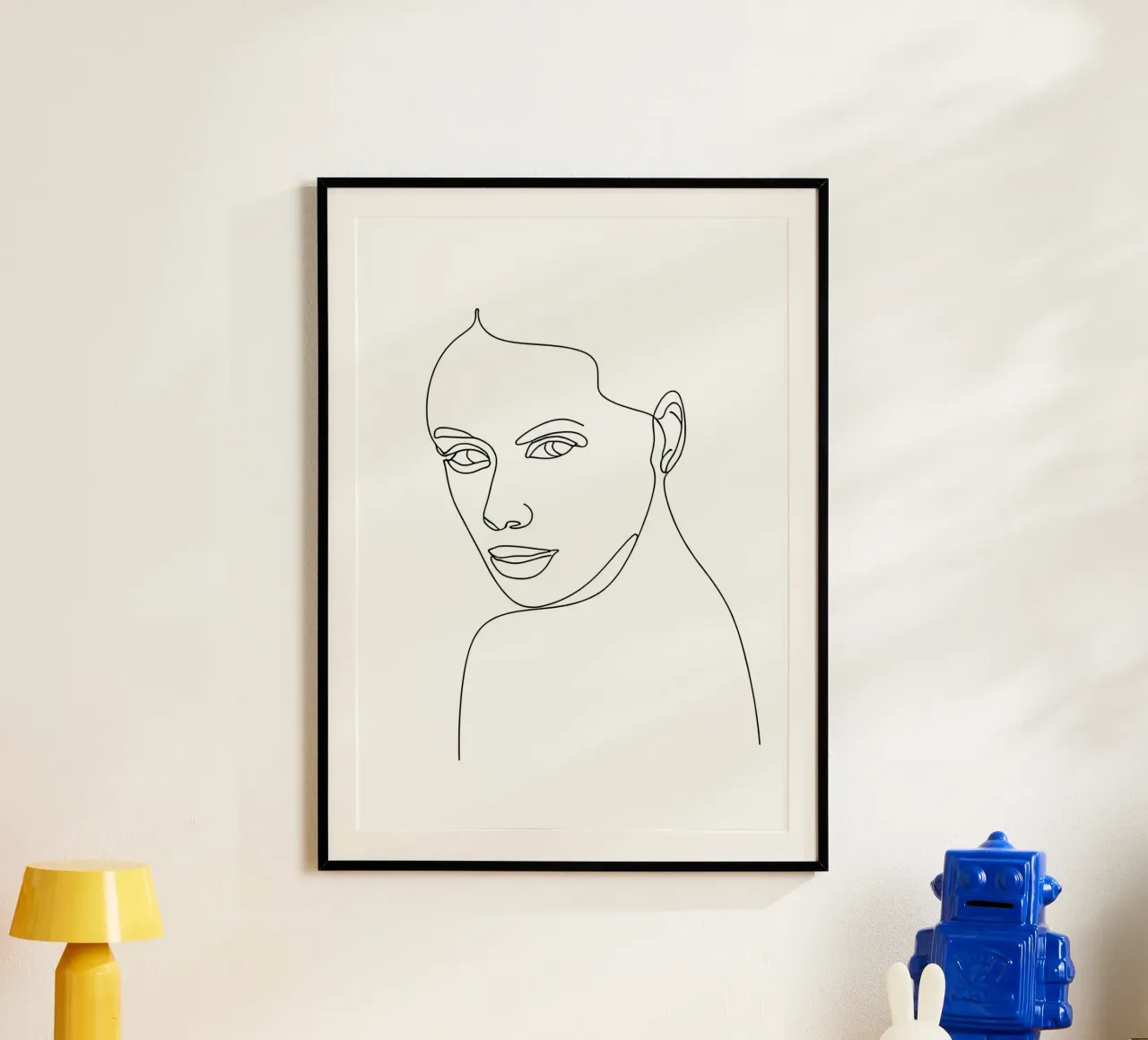 Dessin minimaliste d'une femme en une ligne | Modern Abstract Art poster de Viv Line Art
