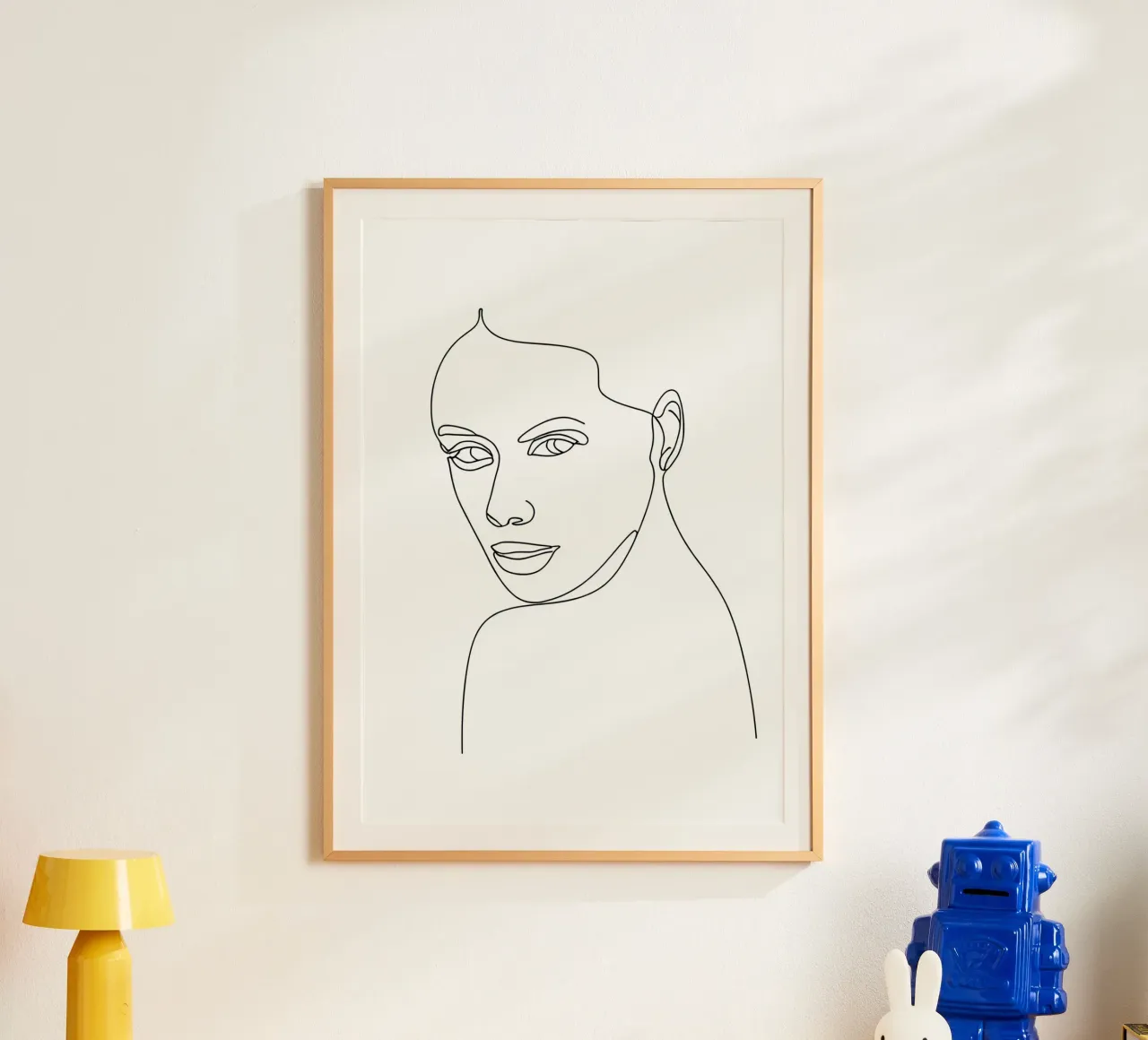 Dessin minimaliste d'une femme en une ligne | Modern Abstract Art poster de Viv Line Art