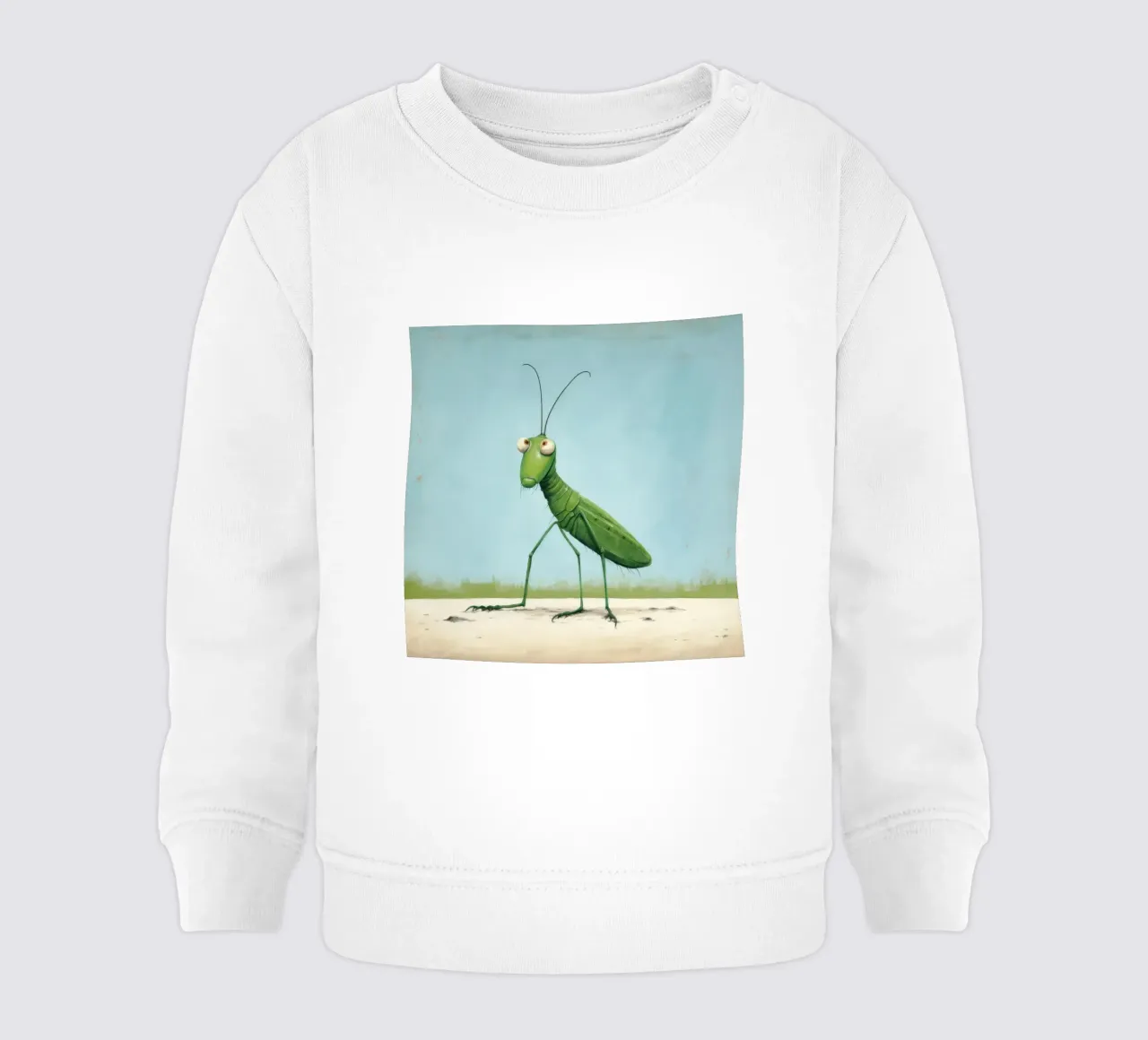 Minimale sprinkhaan 2 baby sweatshirt van Minimal Animal Art