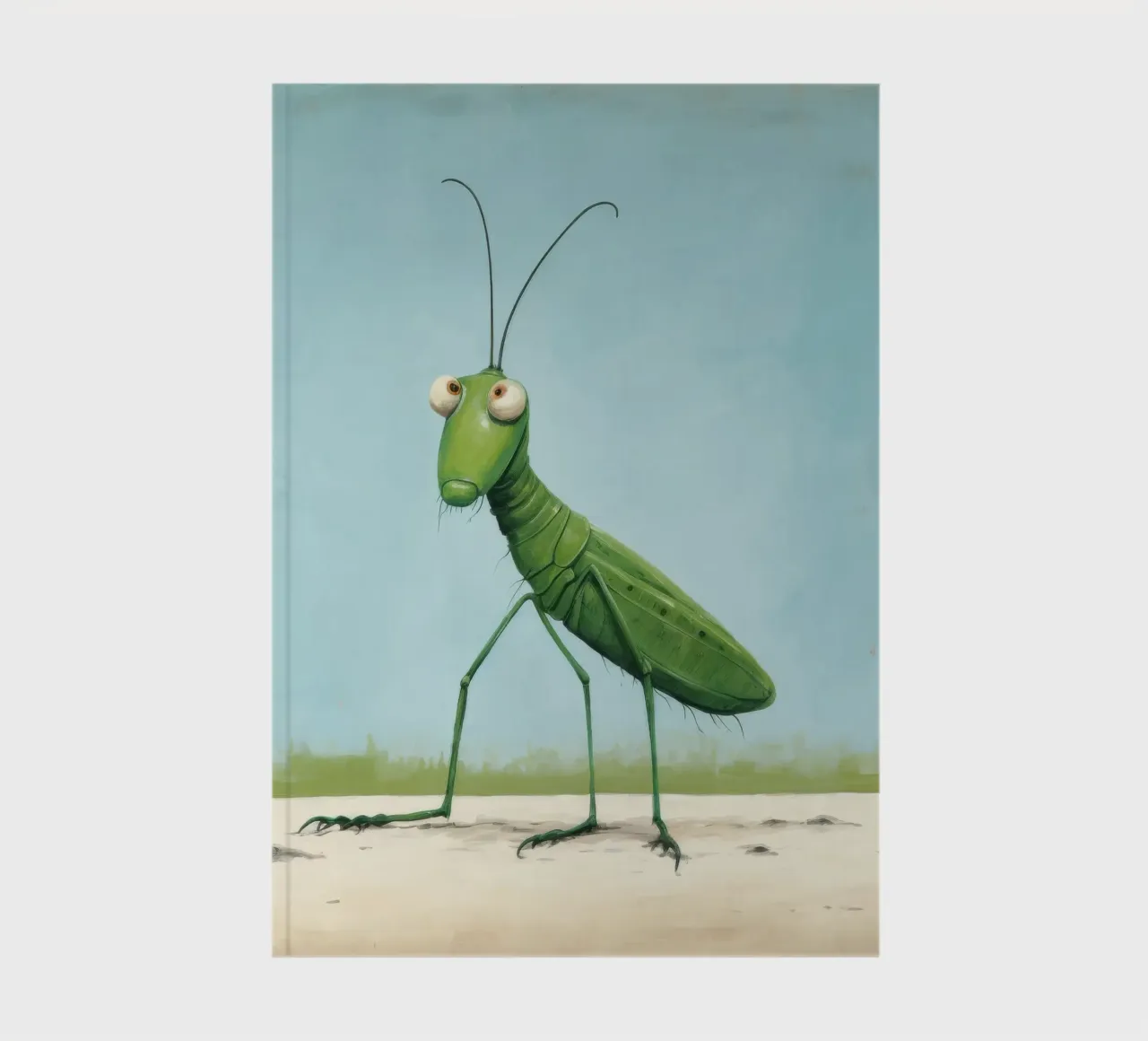 Minimal Grasshopper 2 Notizbuch von Minimal Animal Art