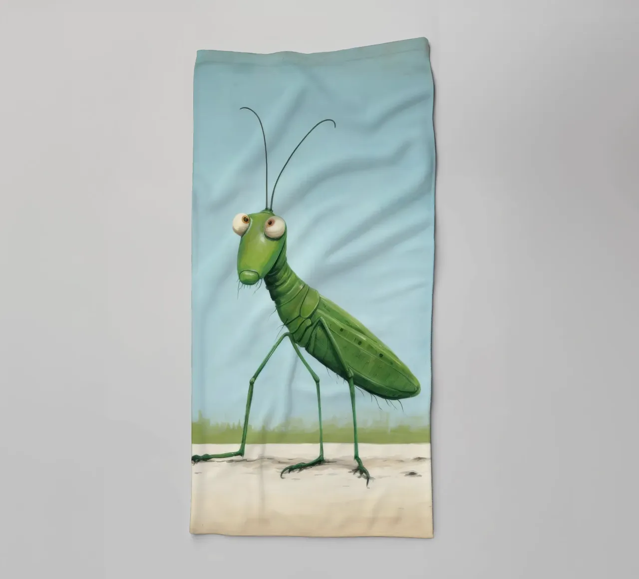 Minimal Grasshopper 2 towel by Minimal Animal Art