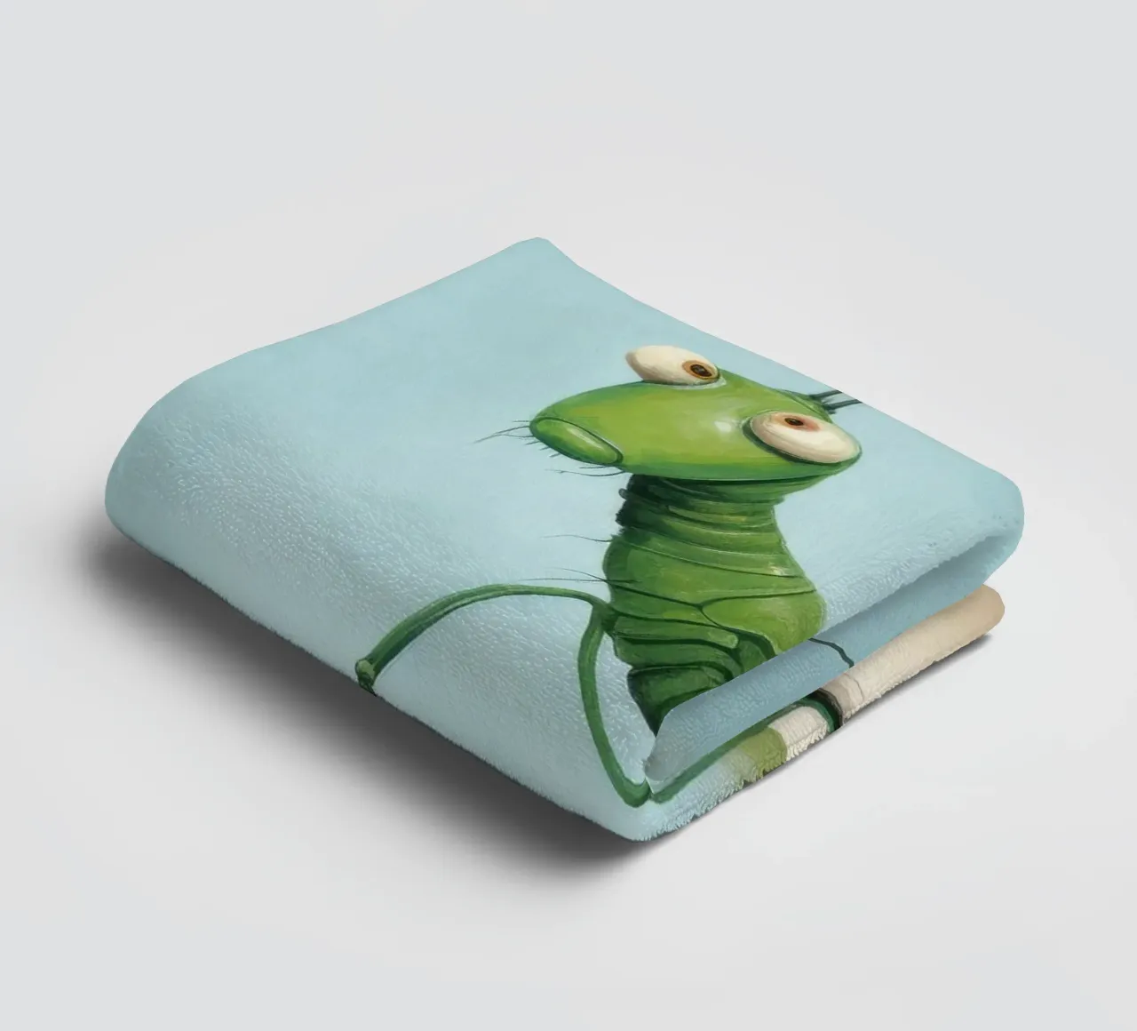 Minimal Grasshopper 2 towel by Minimal Animal Art
