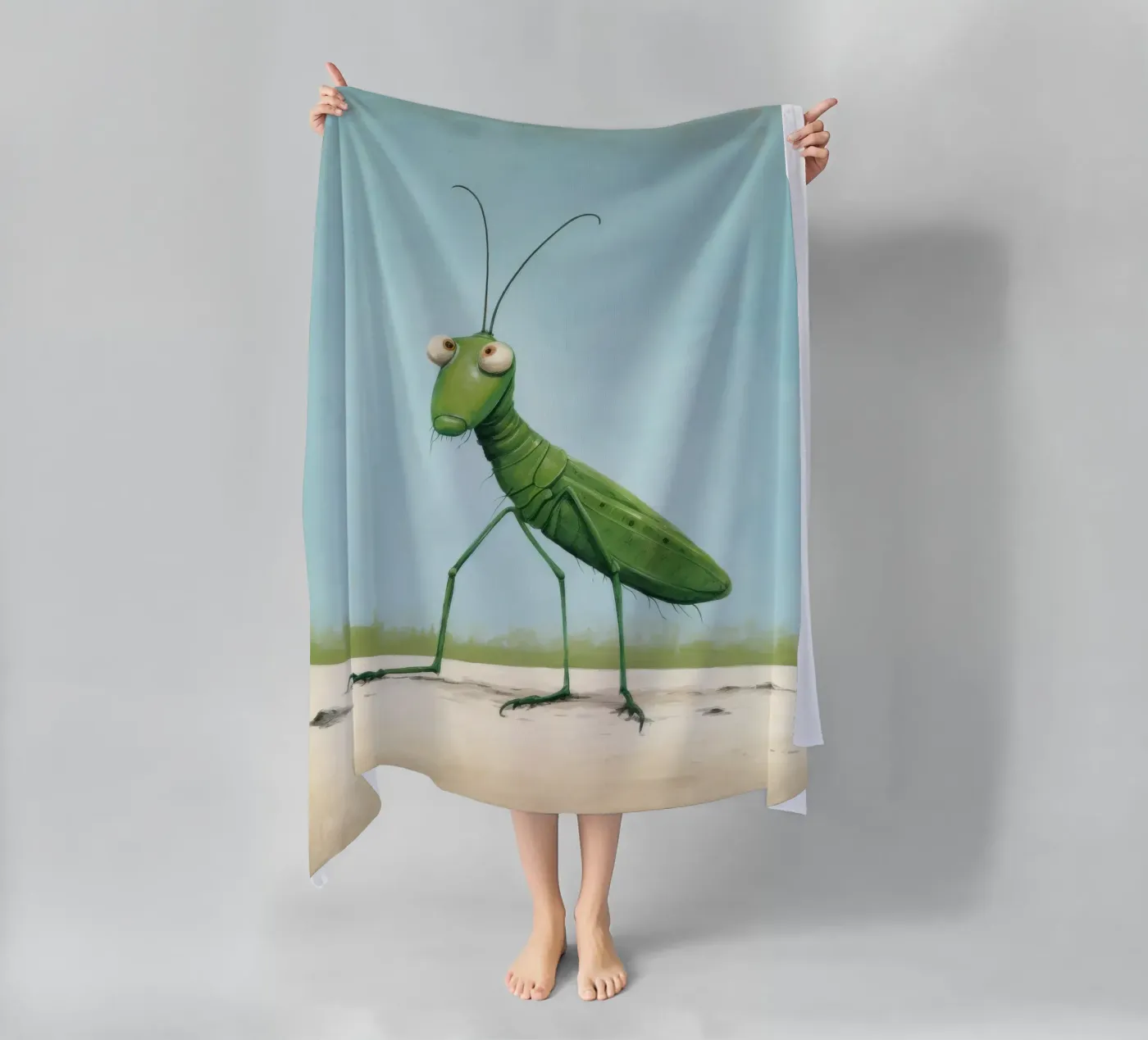 Minimal Grasshopper telo mare da Minimal Animal Art