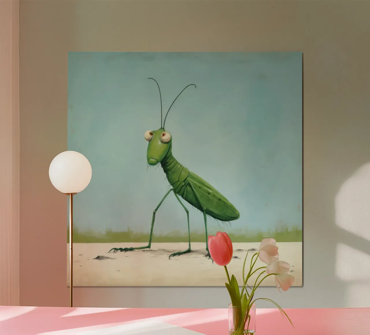 Minimal Grasshopper 2 Hahnemühle von Minimal Animal Art
