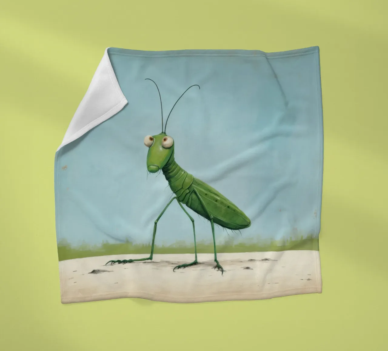 Minimal Grasshopper 2 Fleecedecke von Minimal Animal Art