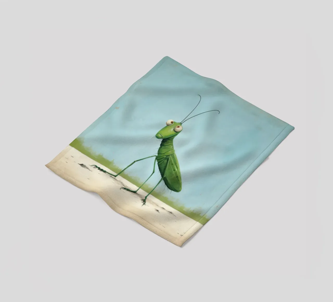 Minimal Grasshopper 2 Fleecedecke von Minimal Animal Art
