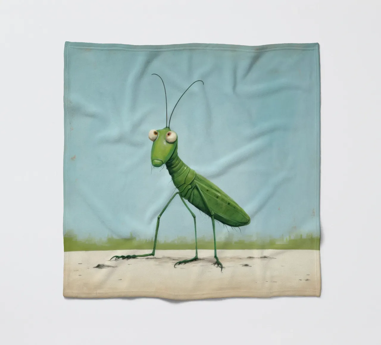 Minimal Grasshopper 2 Fleecedecke von Minimal Animal Art