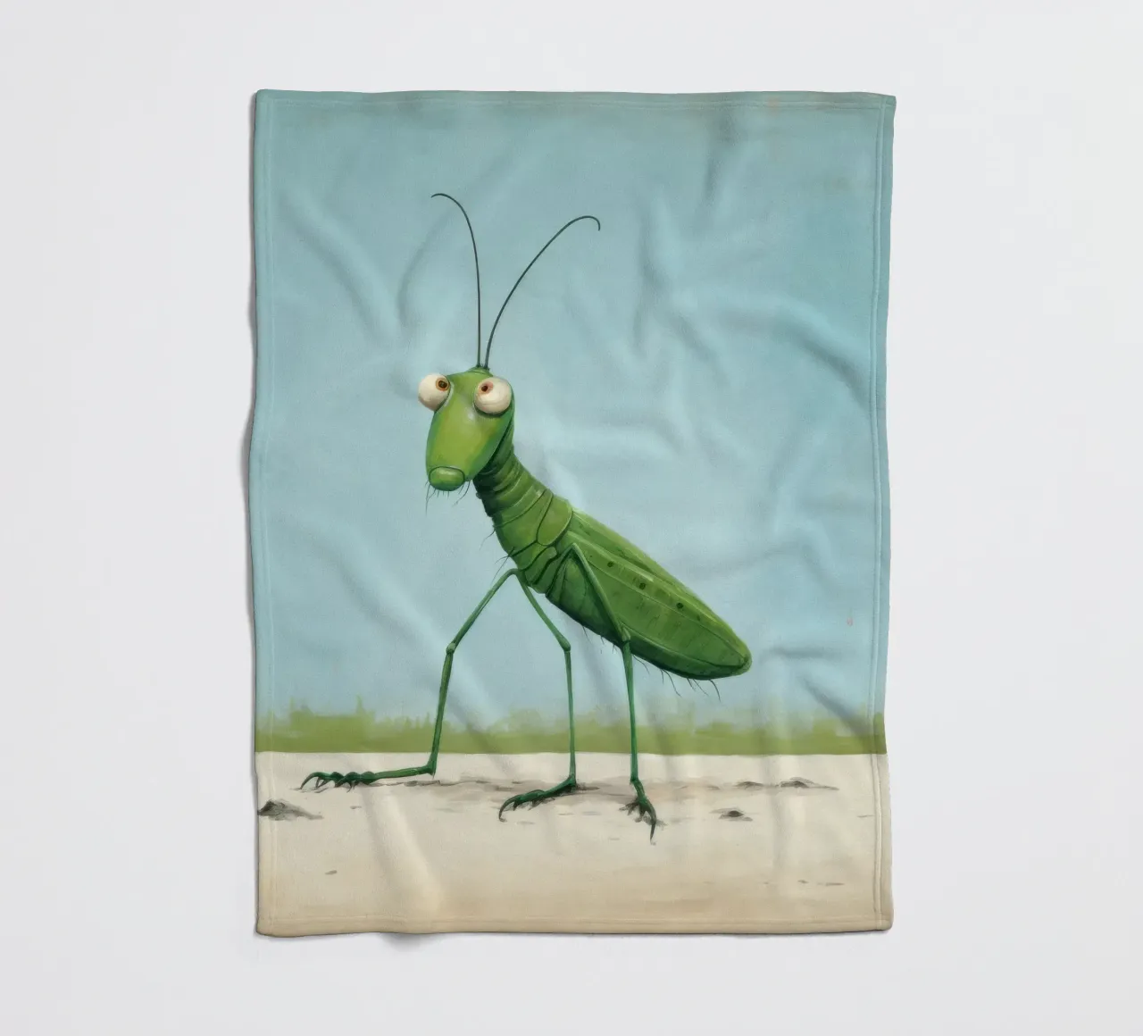 Minimal Grasshopper 2 Fleecedecke von Minimal Animal Art