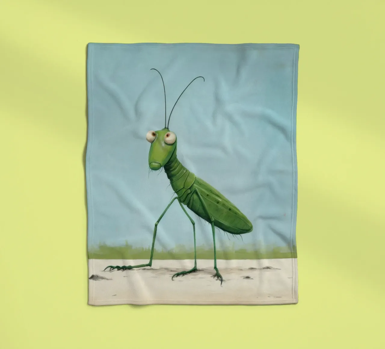 Minimal Grasshopper 2 Fleecedecke von Minimal Animal Art