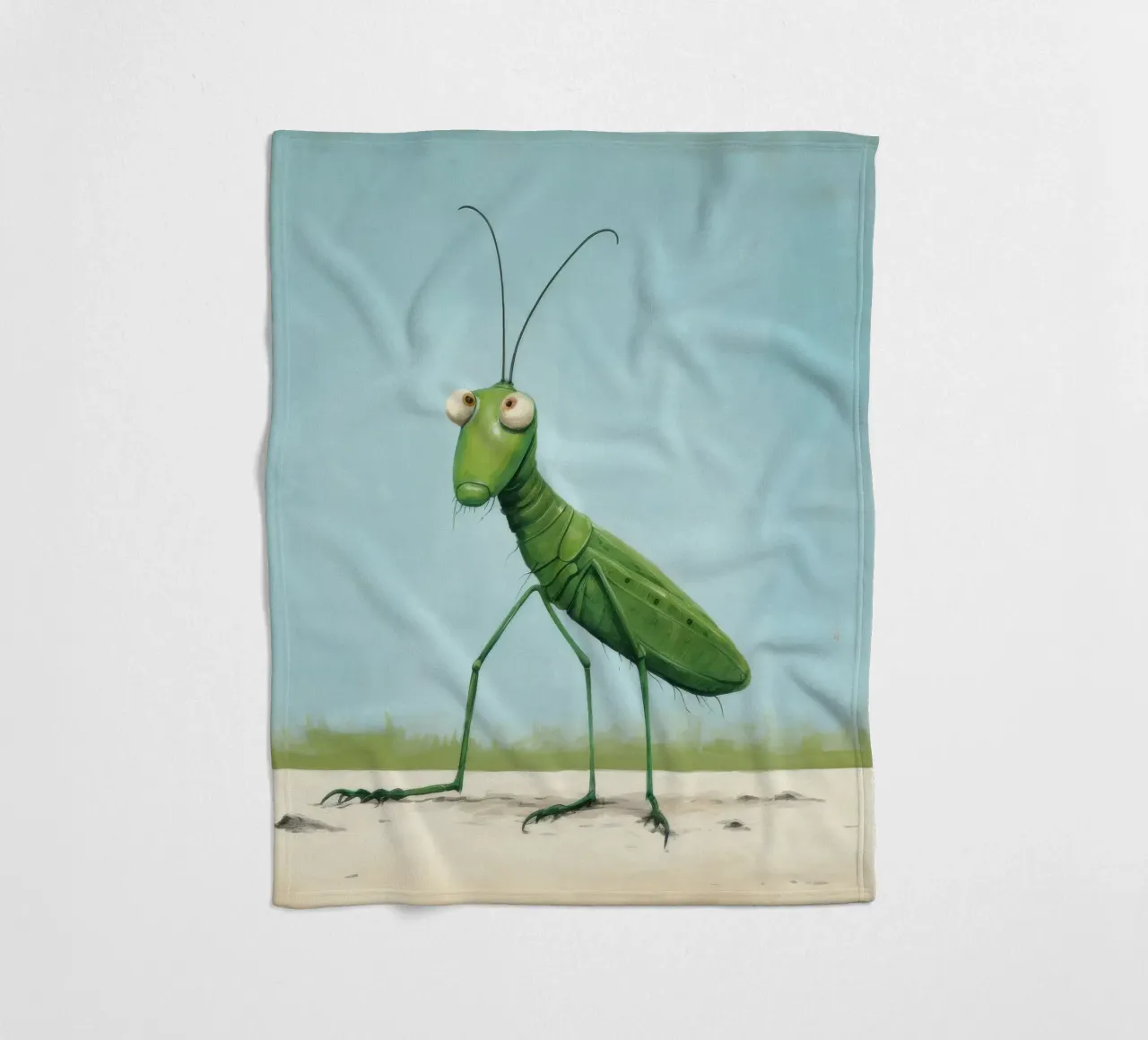 Minimal Grasshopper 2 Fleecedecke von Minimal Animal Art