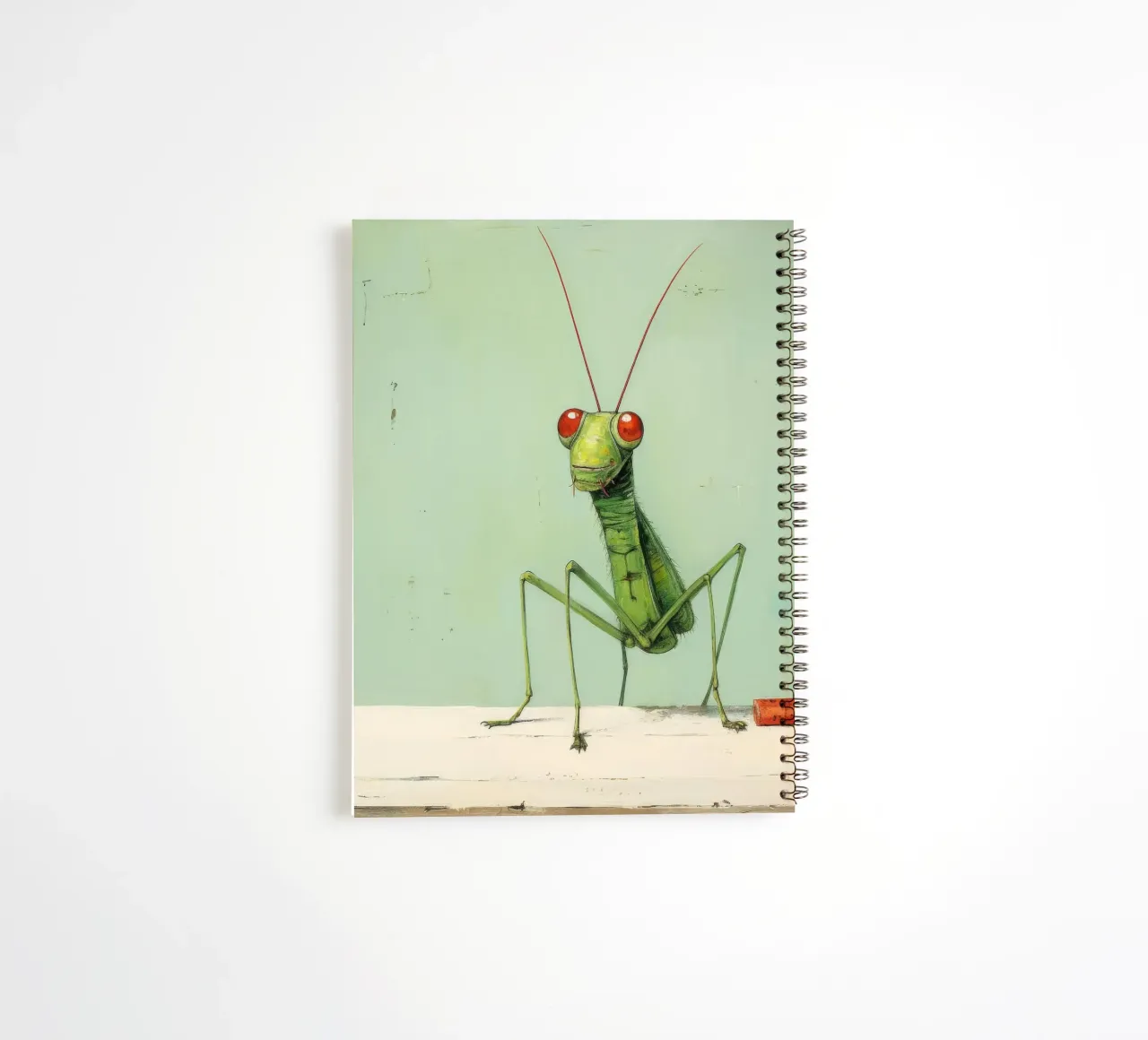 Minimal Grasshopper 3 spiral notebook by Minimal Animal Art