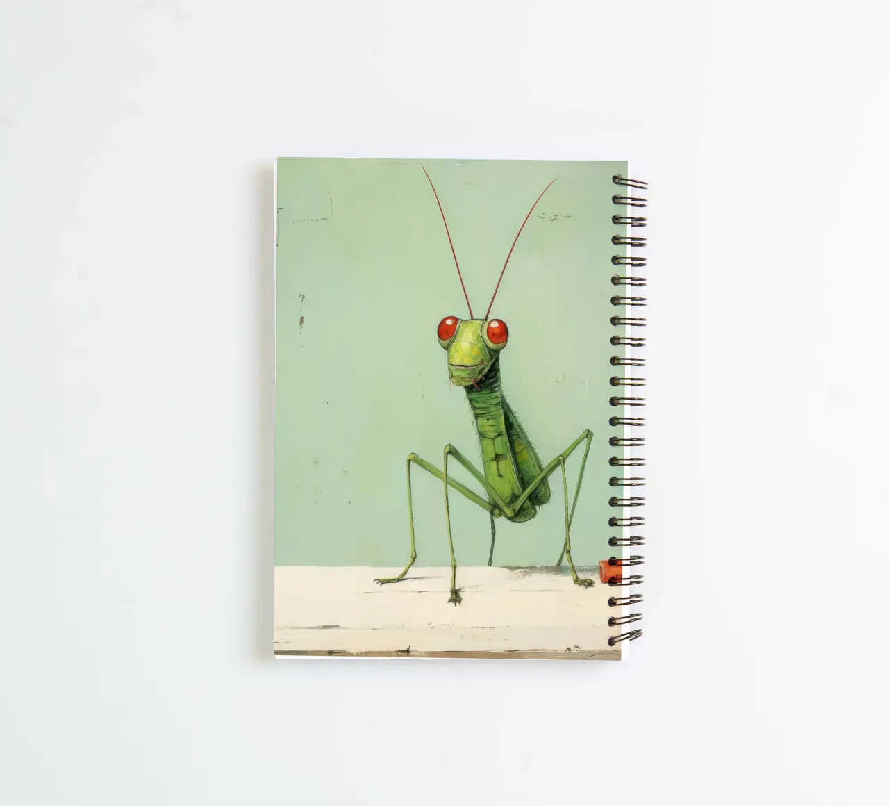 Minimal Grasshopper 3 spiral notebook by Minimal Animal Art