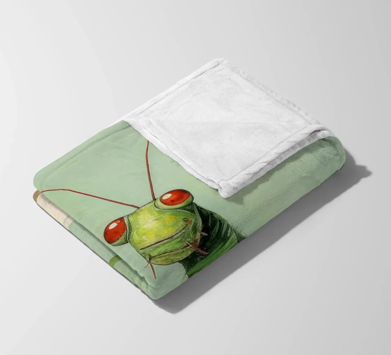 Minimal Grasshopper 3 Fleecedecke von Minimal Animal Art