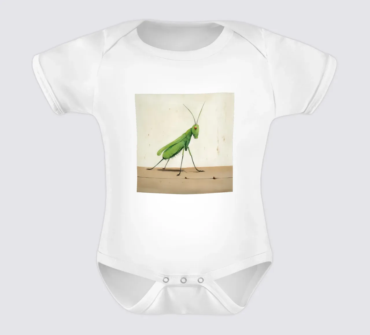 Minimal Grasshopper 4 Kurzarm Babybody von Minimal Animal Art