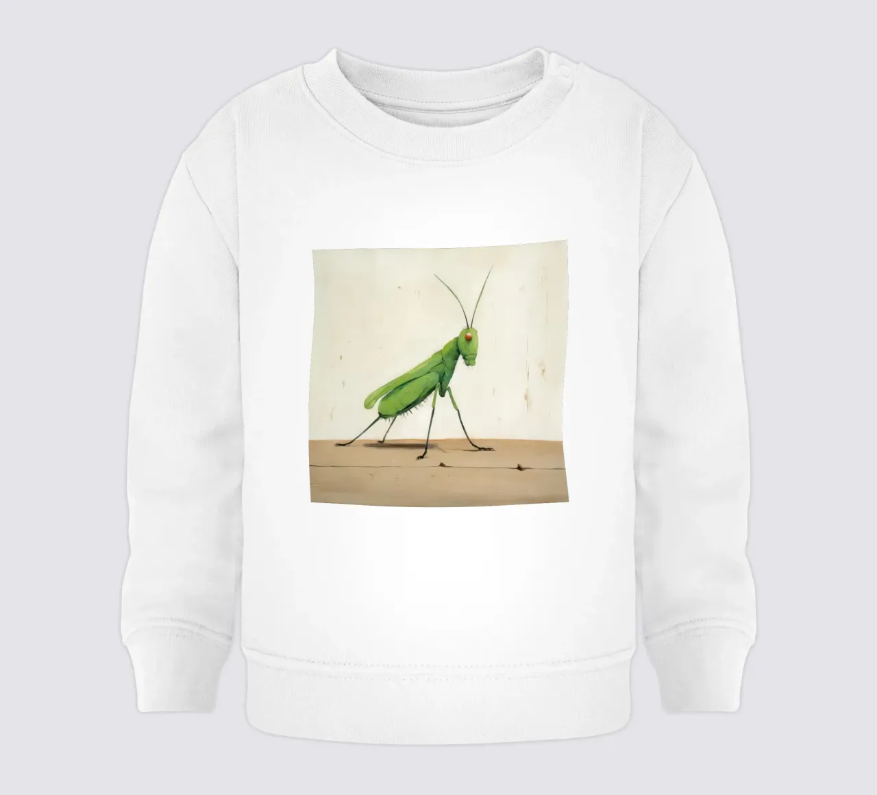Minimal Grasshopper 4 Baby Sweatshirt von Minimal Animal Art