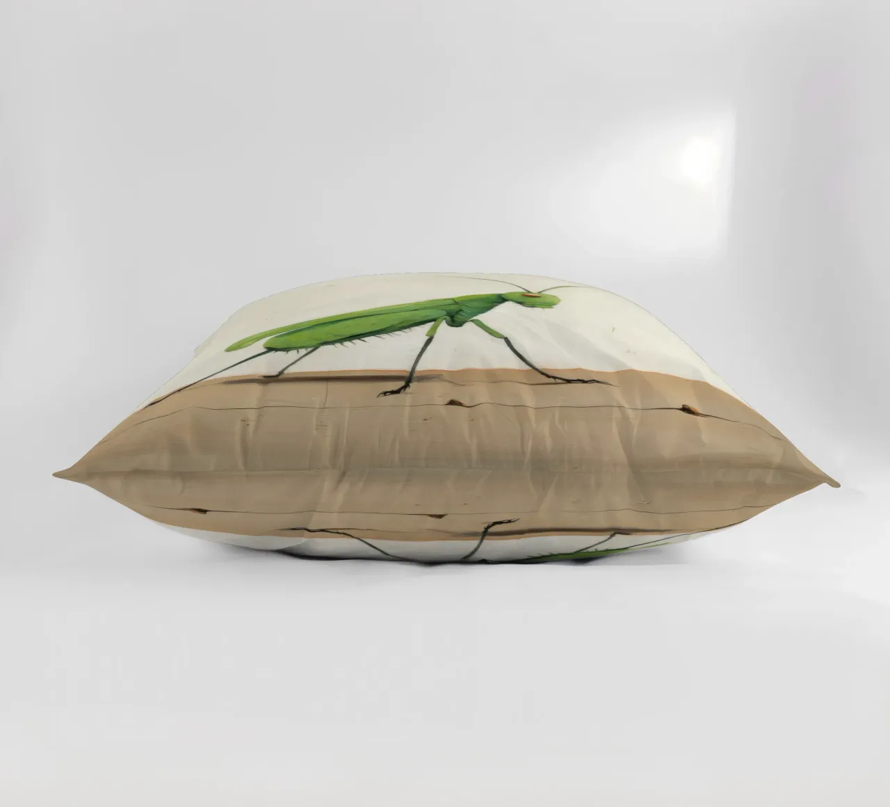 Minimal Grasshopper 4 decorative cushion by Minimal Animal Art