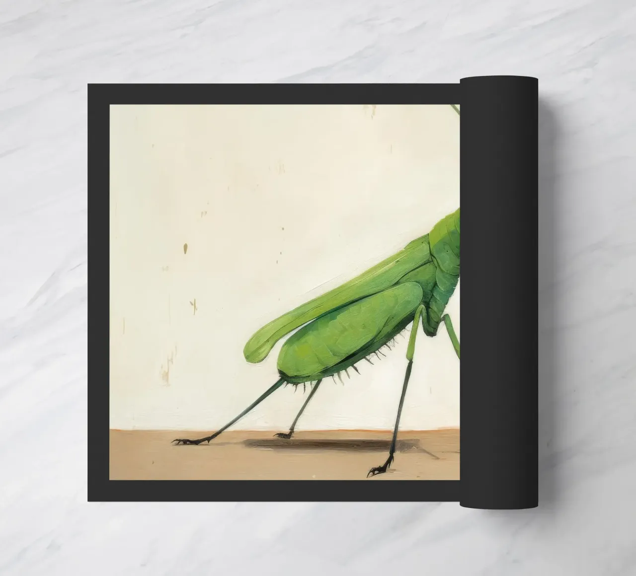 Minimal Grasshopper 4 doormat by Minimal Animal Art