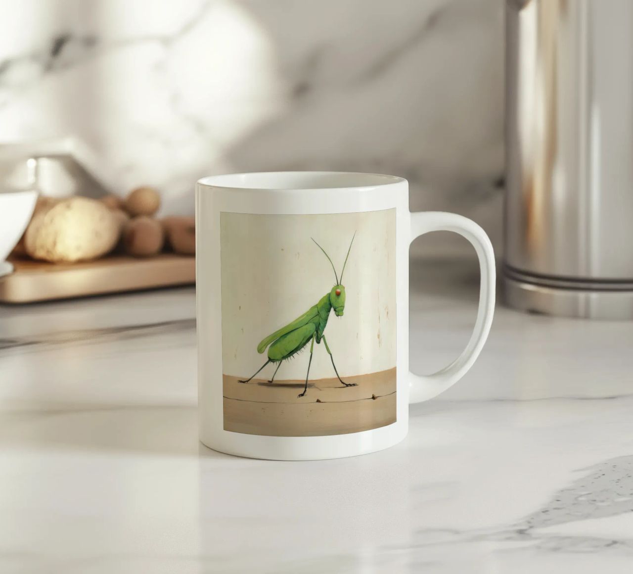 Cavalletta minima 4 tazza in ceramica da Minimal Animal Art