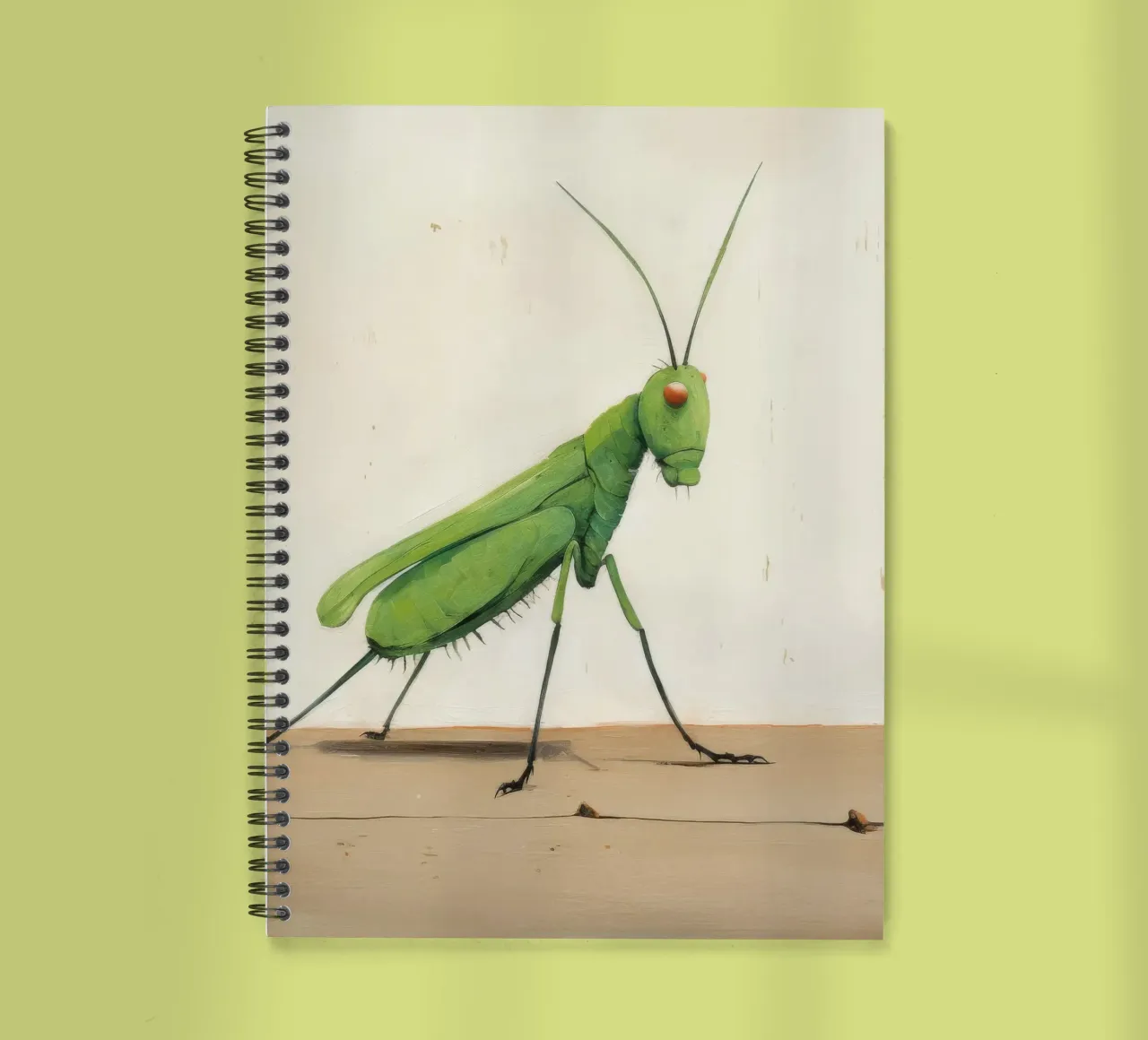 Minimal Grasshopper 4 spiral notebook by Minimal Animal Art