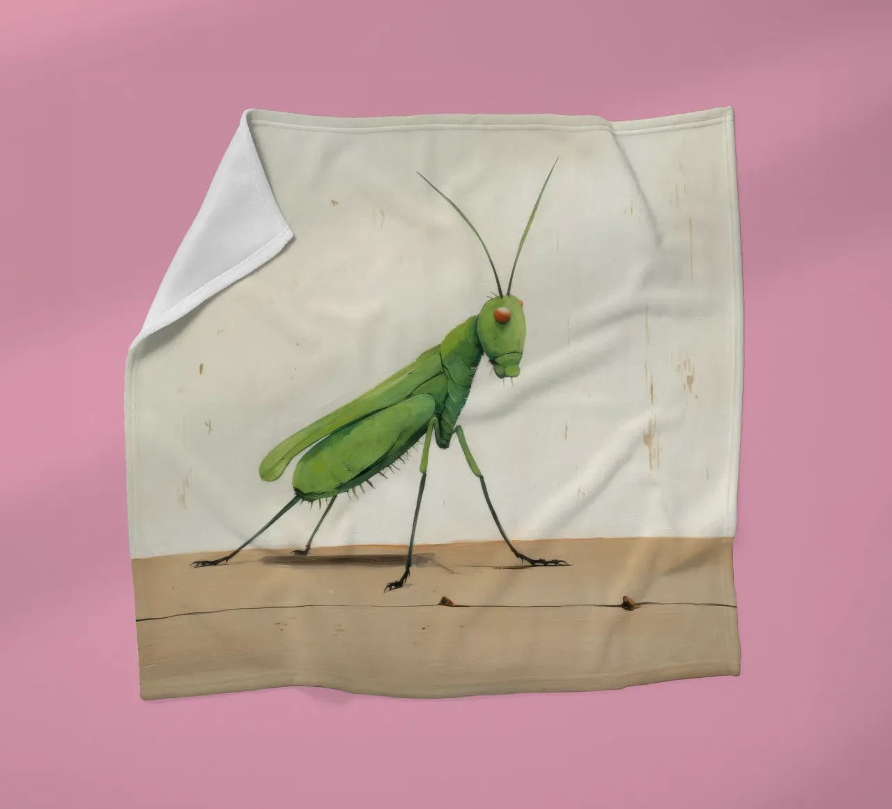 Minimal Grasshopper 4 Fleecedecke von Minimal Animal Art