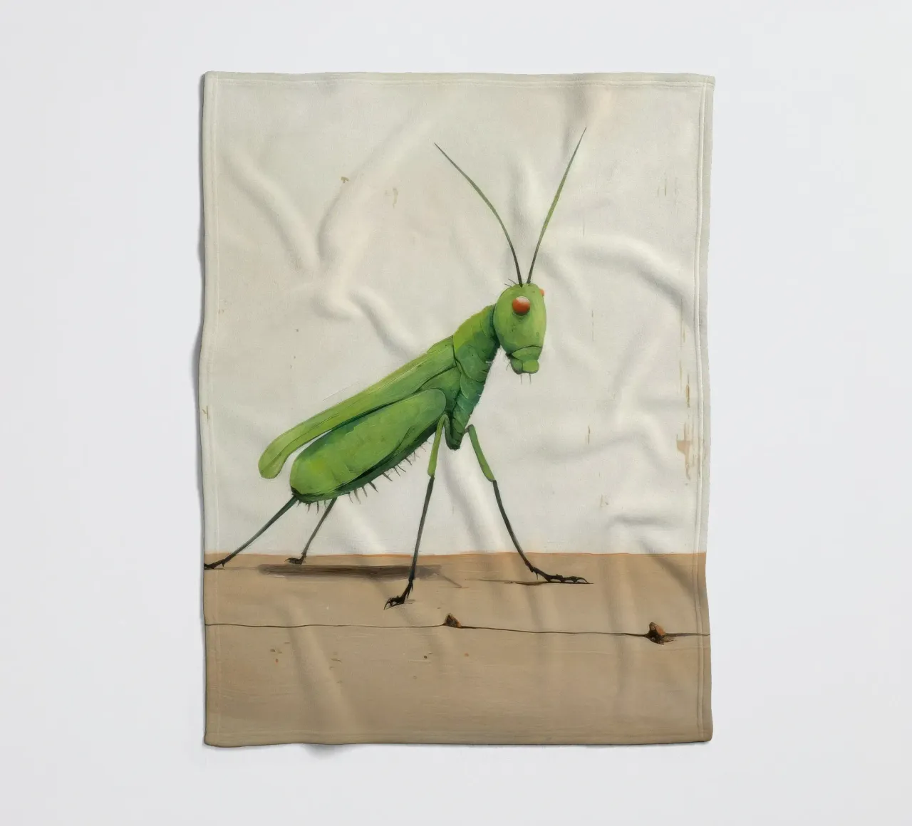 Minimal Grasshopper 4 Fleecedecke von Minimal Animal Art