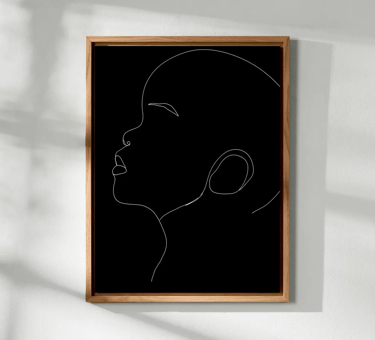 Minimalist Line Drawing of a Child | Modern Abstract Art alu-dibond by Viv Line Art