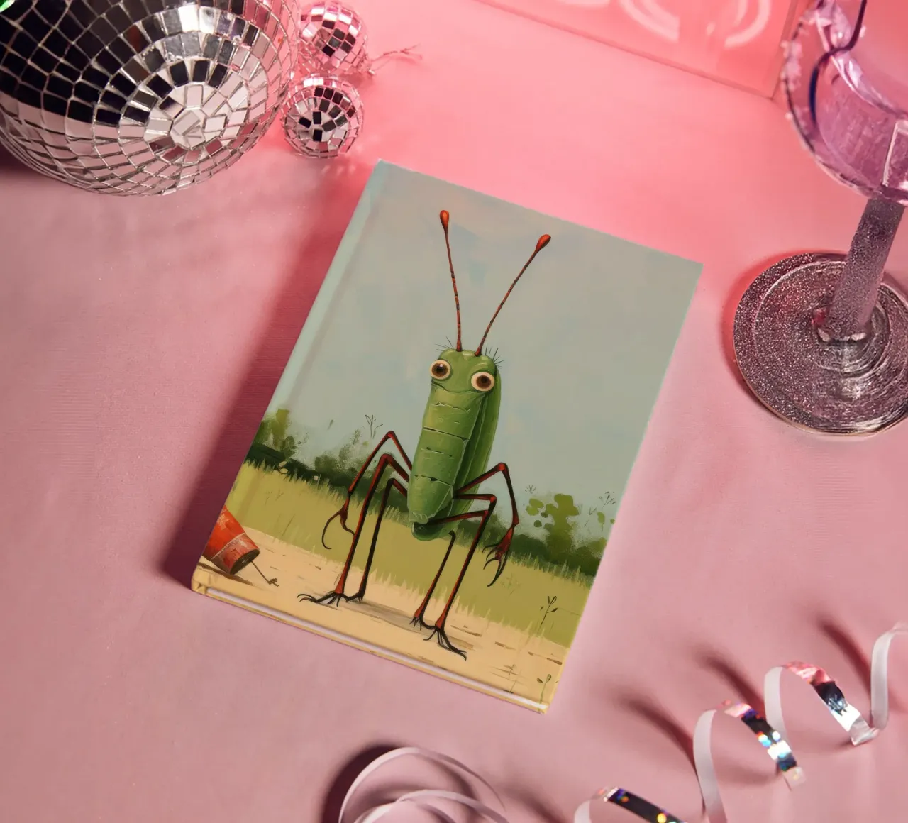 Minimal Grasshopper 1 notebook by Minimal Animal Art