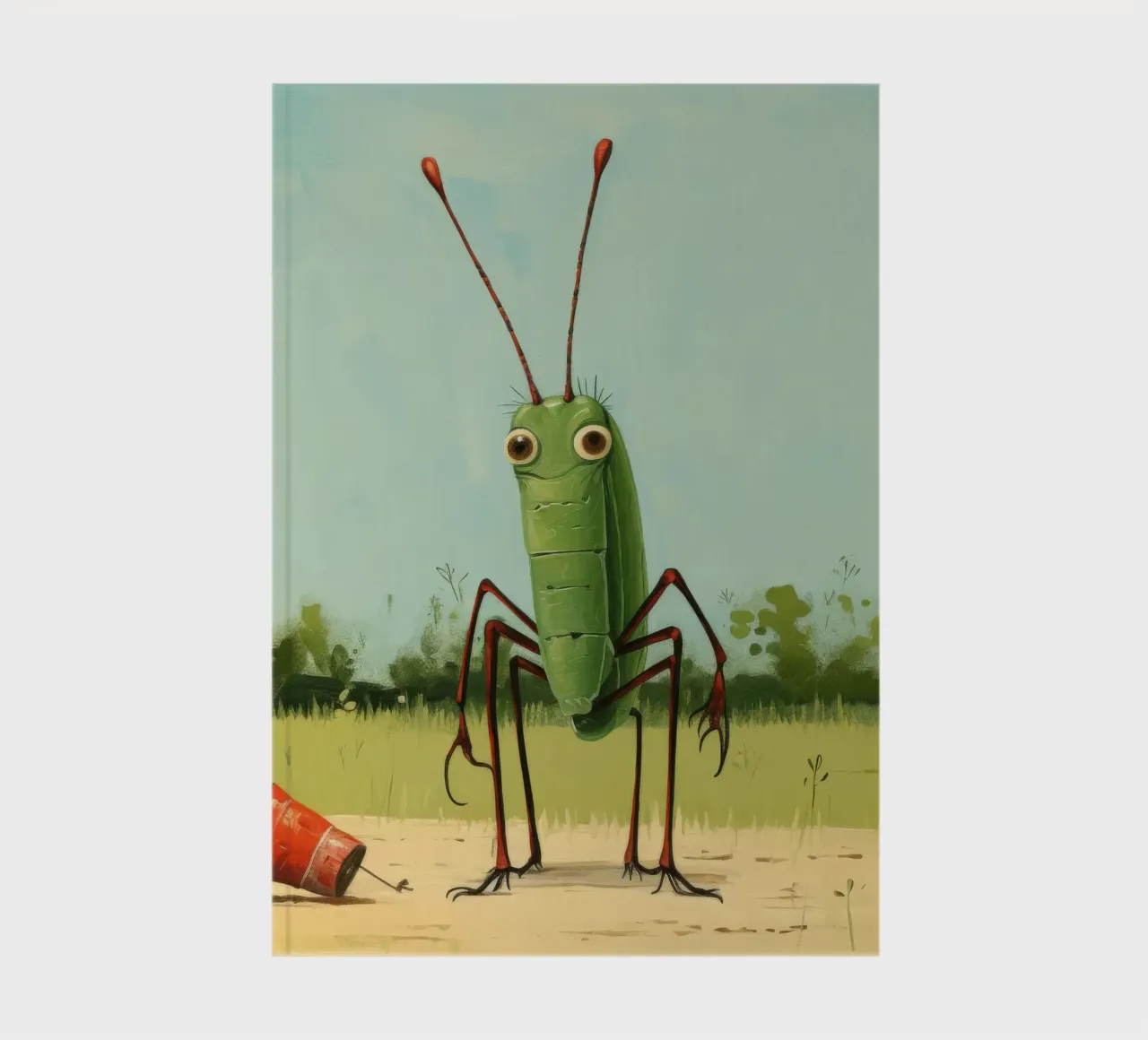 Minimal Grasshopper 1 notebook by Minimal Animal Art